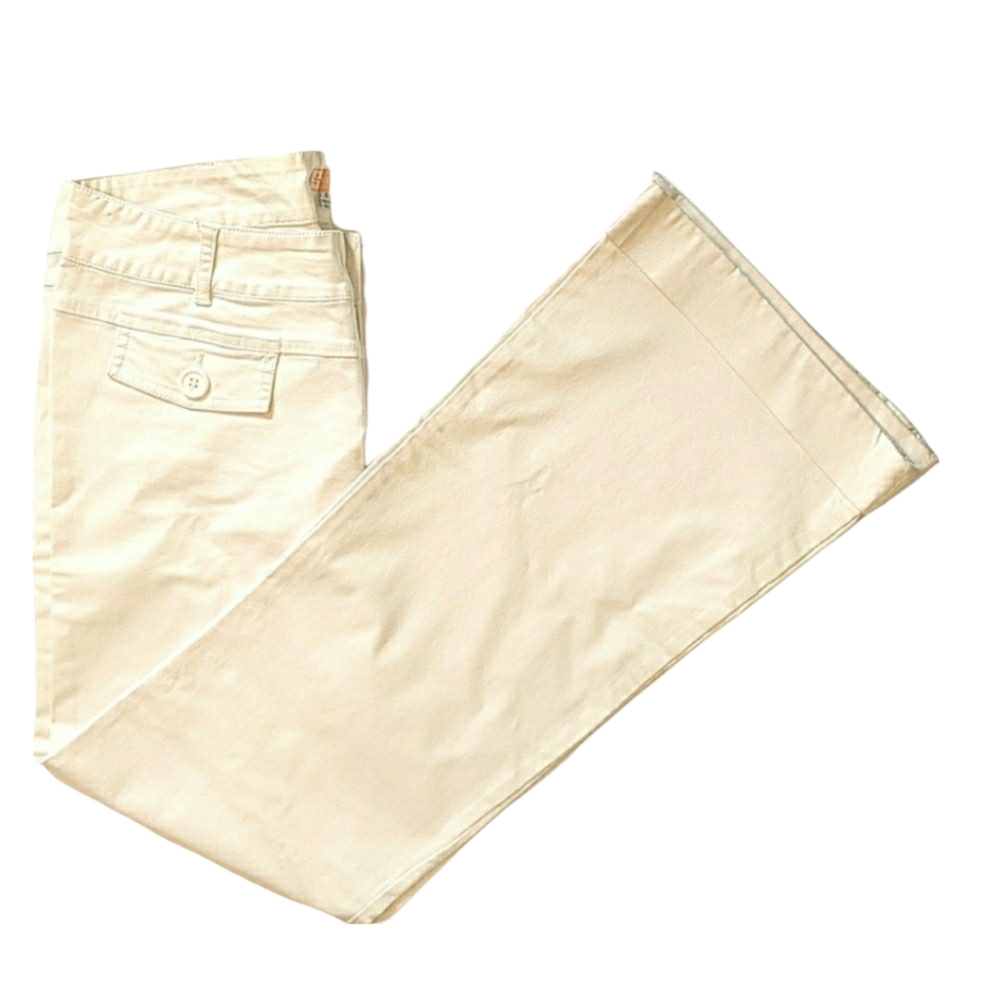Tulle White Flap Pocket Wide Leg Pants Size 6